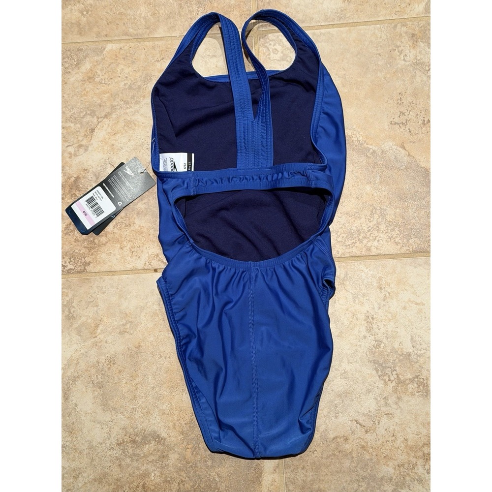 Speedo Women's ProLt Super Proback Solid Blue One Piece Swimsuit Size 6/32 NWT - Picture 5 of 7
